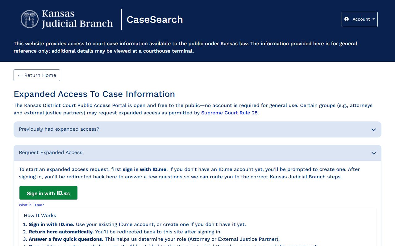 Kiowa County court records expanded access registration
