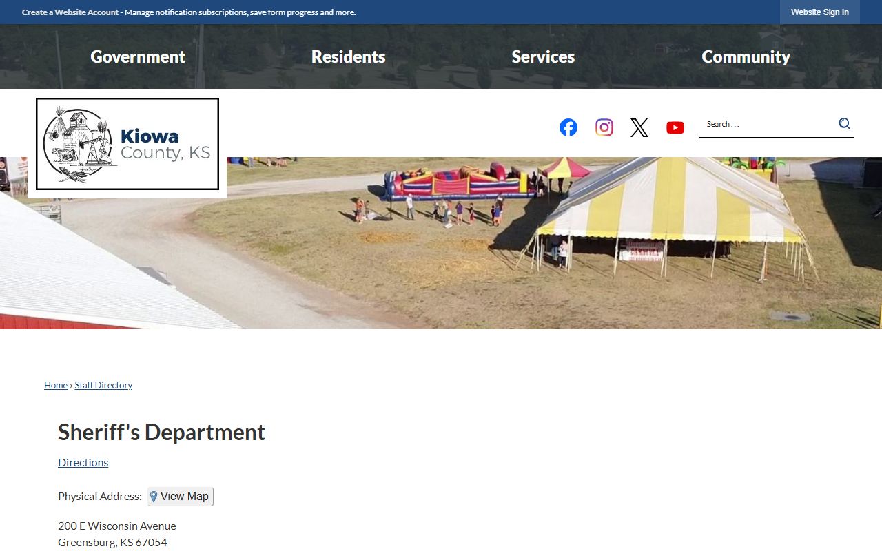 Kiowa County inmate search sheriff directory source